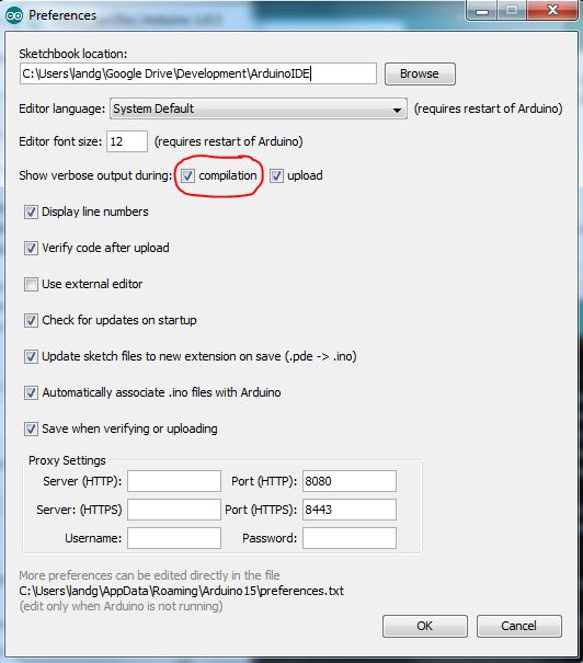 ArduinoVerboseSetting