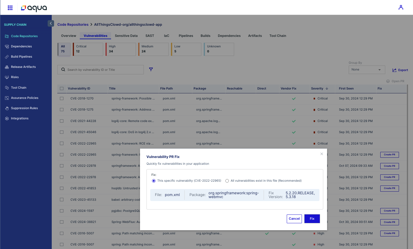 Push Button To Create Pull Request