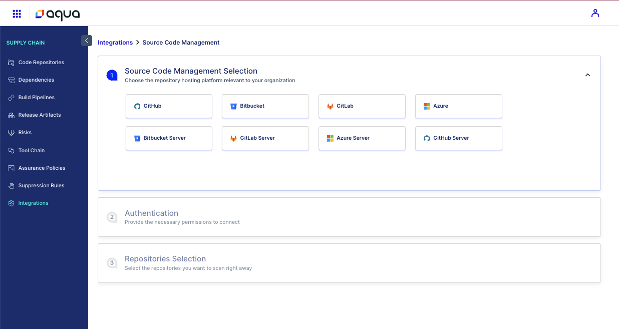 Source Code Management Registry Integration